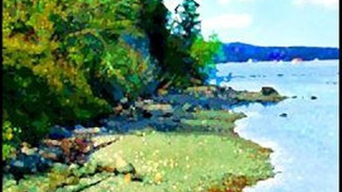 “The Blue Cove” by Stanwood-area artist Susan Rothschild is the poster for the 2016 Art by the Bay Festival.
