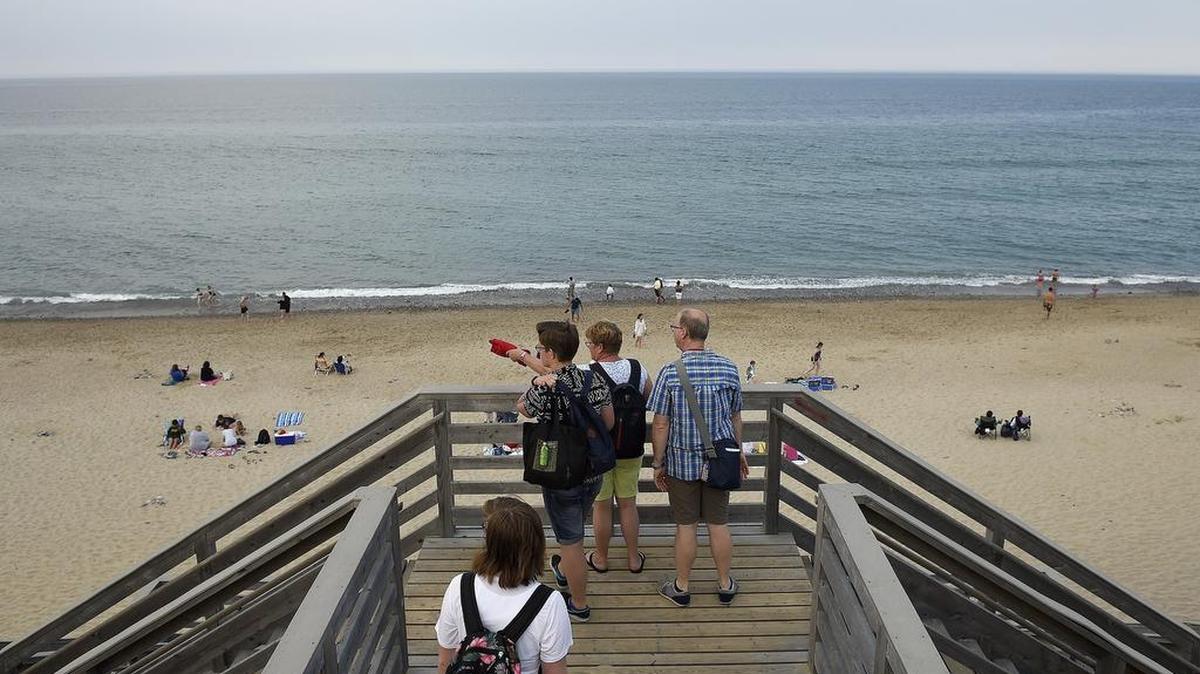 
Forty miles of pristine sandy beach can be accessed from along the national seashore on Cape Cod, including this area at Marconi Beach in Wellfleet, Mass.
