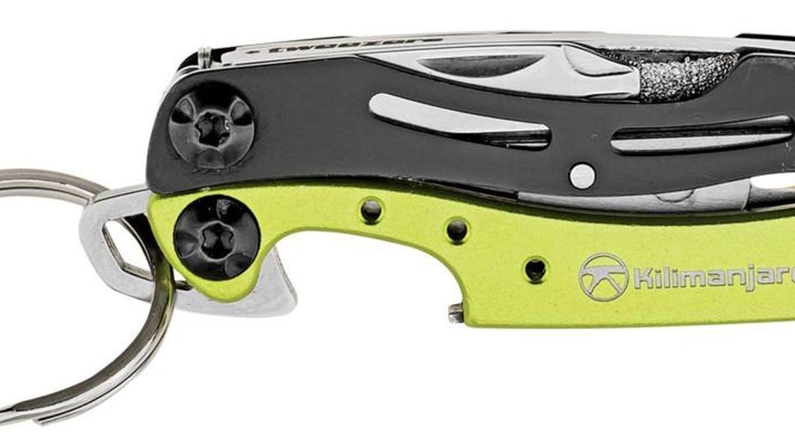 
Kilimanjaro’s Ascend 910055 multitool includes a wire stripper, bottle opener, scissors and more.
