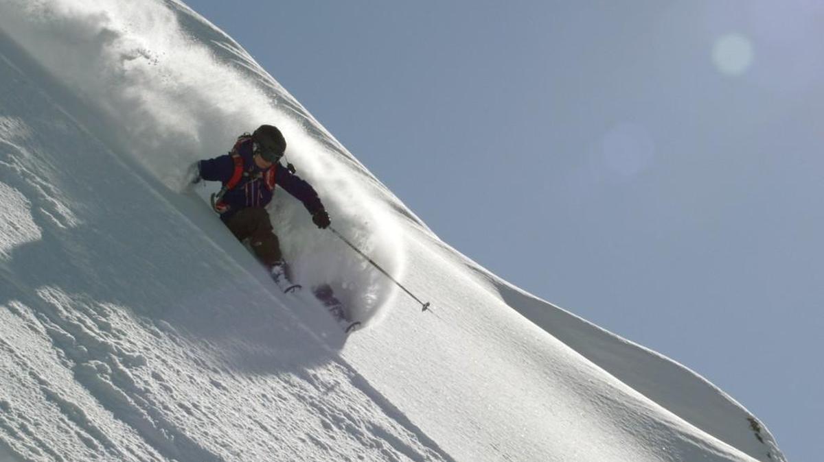 Ingrid Backstrom of Crystal Mountain skis in Chile for the new Warren Miller movie “Chasing Shadows.”