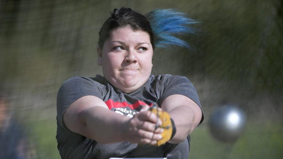 Saint Martin’s Kirby Neale broke the school record and met the national provisional mark with a throw of 183 feet 6 inches to win the John Knight Twilight meet on Saturday.