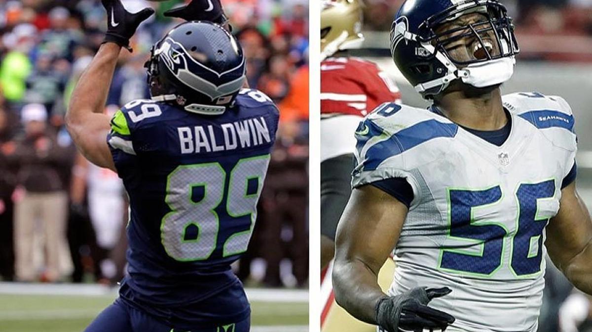 Seahawks wide receiver Doug Baldwin, left, and defensive end Cliff Avril were not voted into the Pro Bowl, but were selected as alternates.