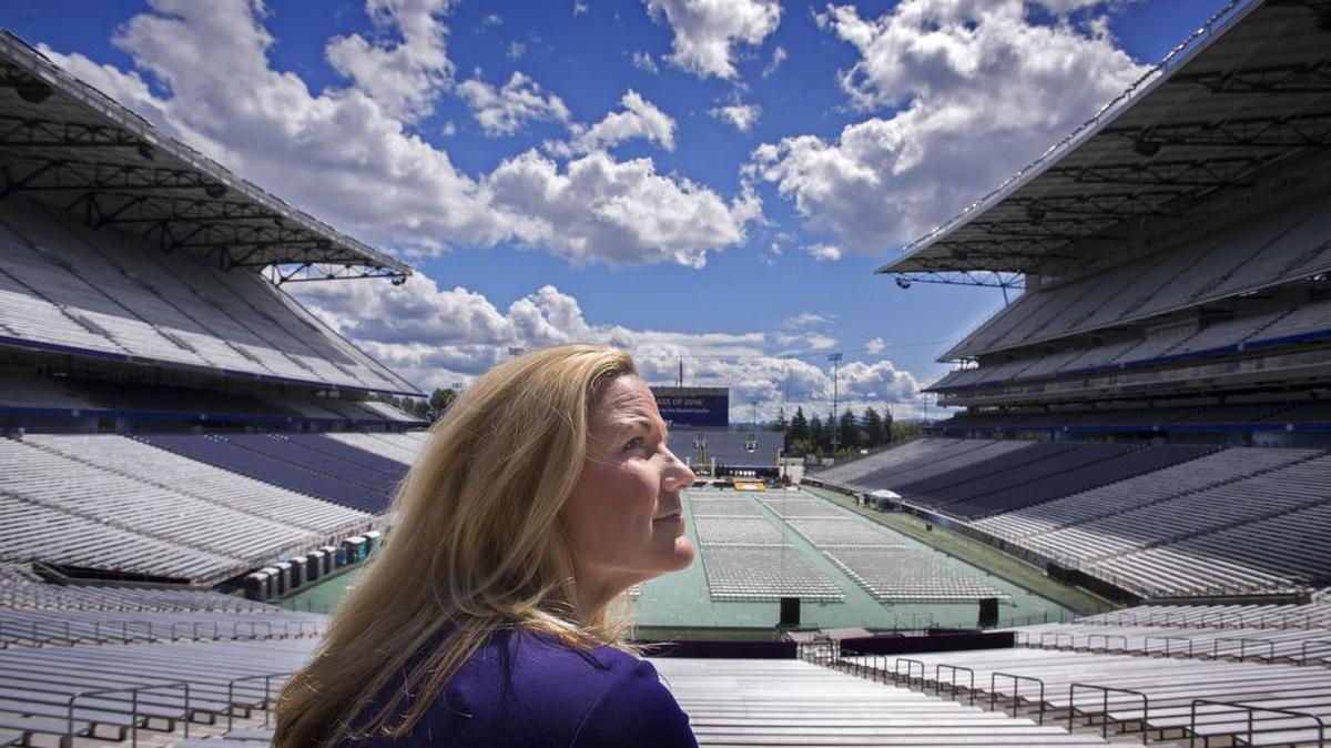 Jennifer Cohen, who recently was named athletic director at the University of Washington, says that increasing ticket sales for football games at Husky Stadium is a priority. “Our ability to fill this stadium is the single most important thing we can do for all of our programs to be successful,” Cohen says.