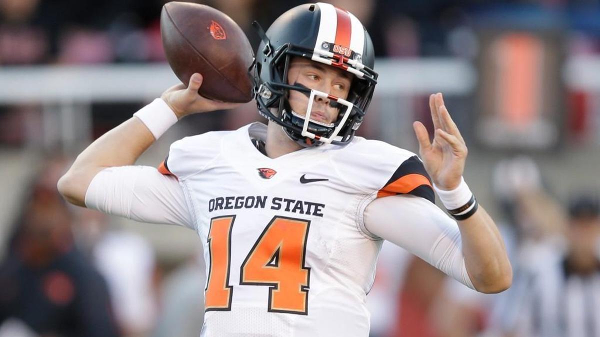 Oregon State redshirt freshman quarterback and Mount Si graduate Nick Mitchell (14) has started the past three games for Seth Collins, who is out with a knee injury.