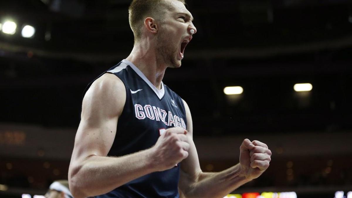 Gonzaga forward Domantas Sabonis deflects any talk whether he’ll declare for the NBA Draft, saying, “I’m just thinking about this team right now.” But ESPN’s Chad Ford ranks him 20th among pro prospects.