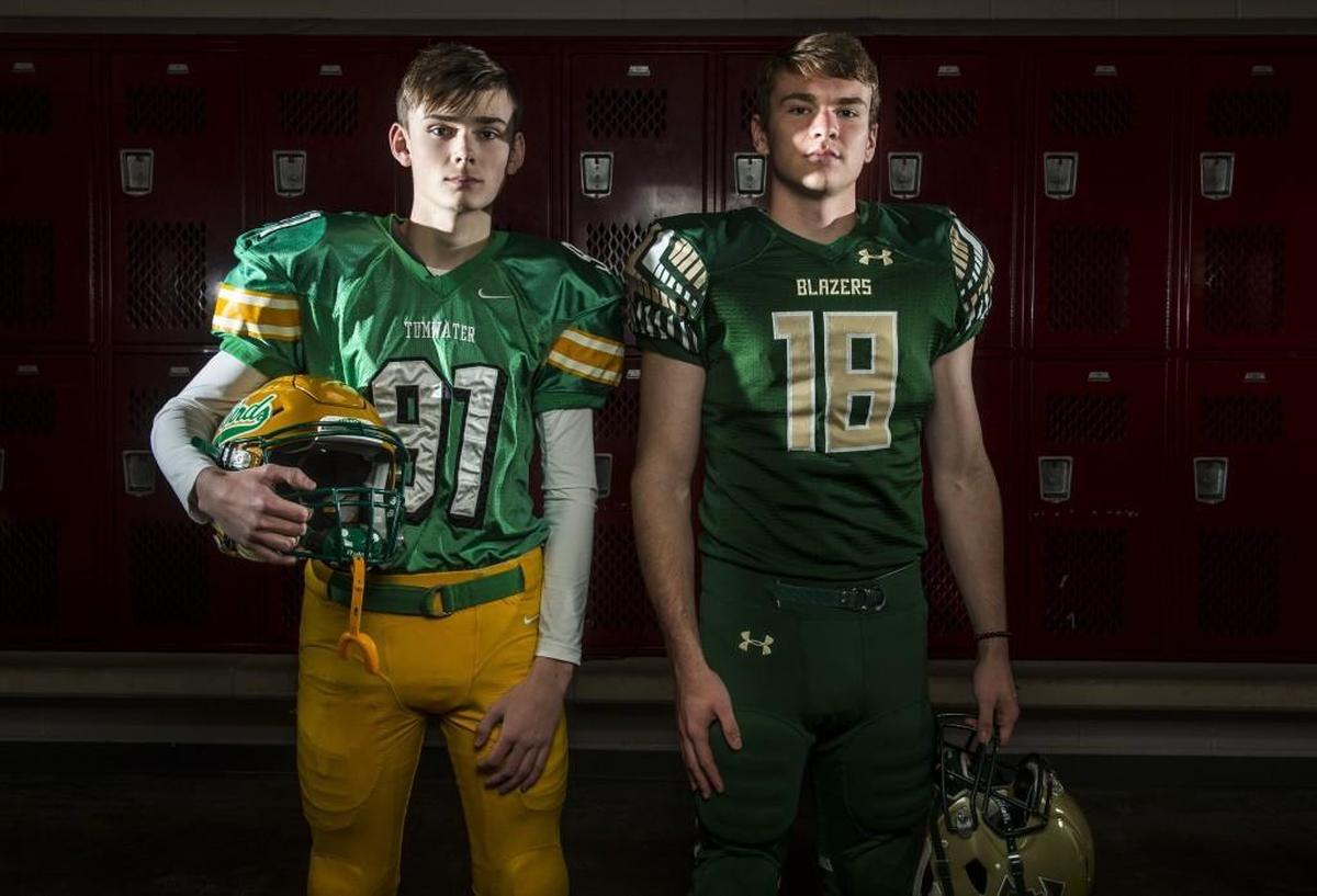 From left: Tumwater’s Nathan Seaman, Timberline’s Tolby Selvester. Not pictured: Centralia’s Kolby Baird.