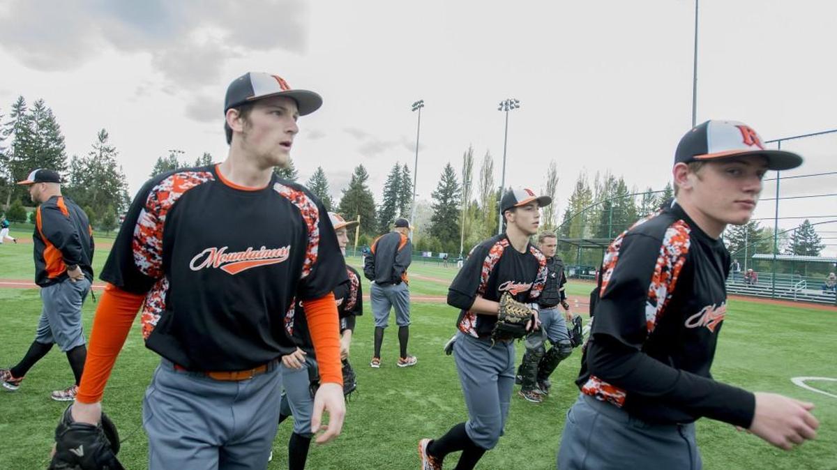 The Rainier baseball team has learned to be creative in their workouts, practicing in a gymnasium, a football field and a softball diamond. The Mountaineers are limited to practicing on a baseball field once a week.