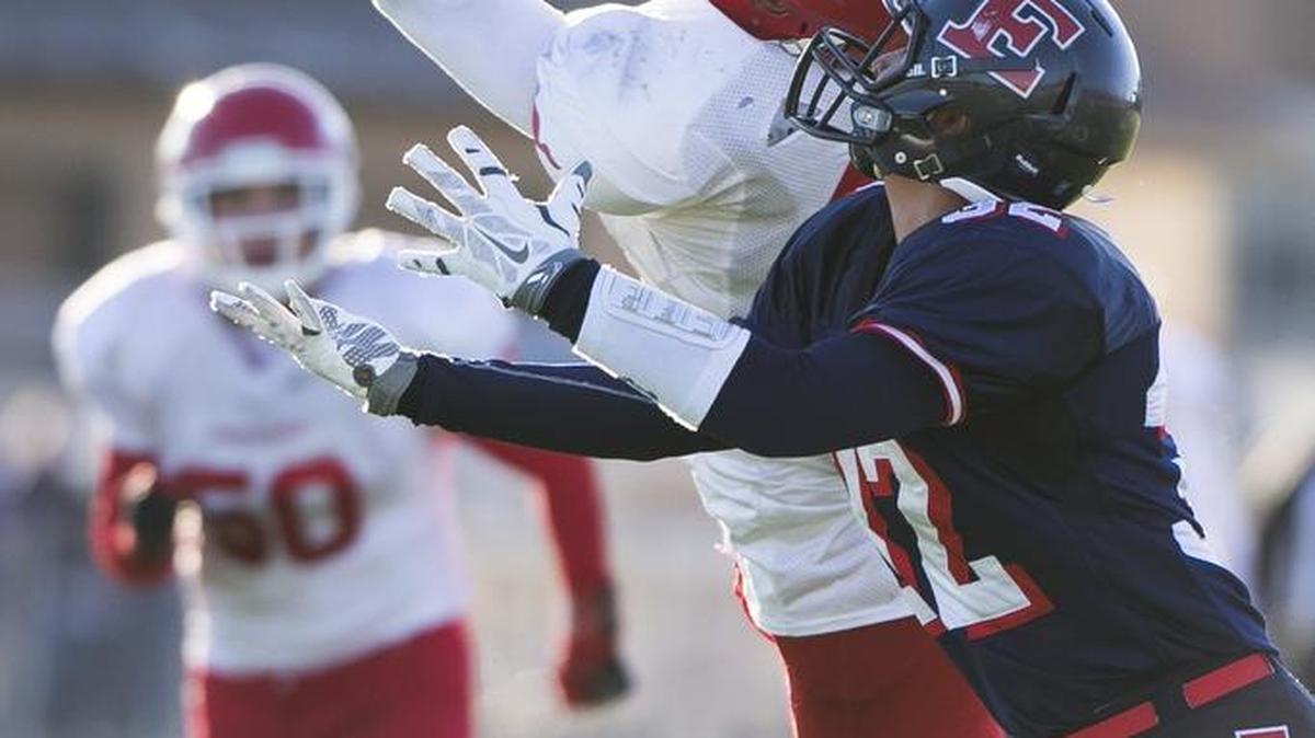 Prosser’s Javier Diaz makes an interception against Ellensburg in the state quarterfinals. Diaz also plays wide receiver and is one of three Prosser receivers with more than 600 yards in receptions and at least eight touchdown catches.