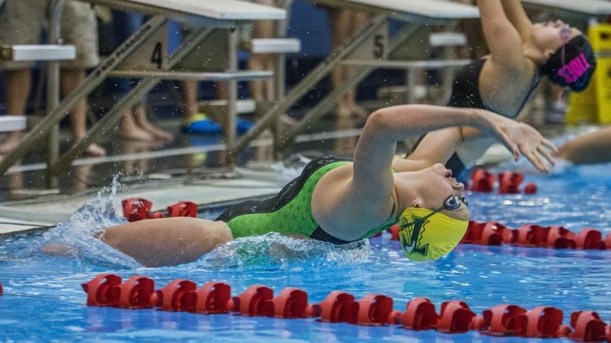 Timberline’s Hannah Barker had fourth-place finishes in the 500-meter freestyle and 100 back at the Class 4A state meet last season, and has already qualified for state in the 100 back and 200 IM this season. Timberline will compete in 3A this year.