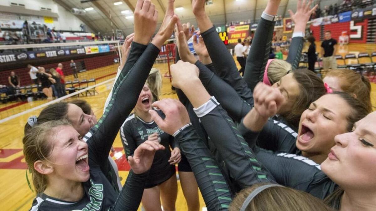 Tumwater High School won its second Class 2A volleyball title in three years in November. The T-Birds beat Woodland in straight sets in the title game to cap a perfect 22-0 season.