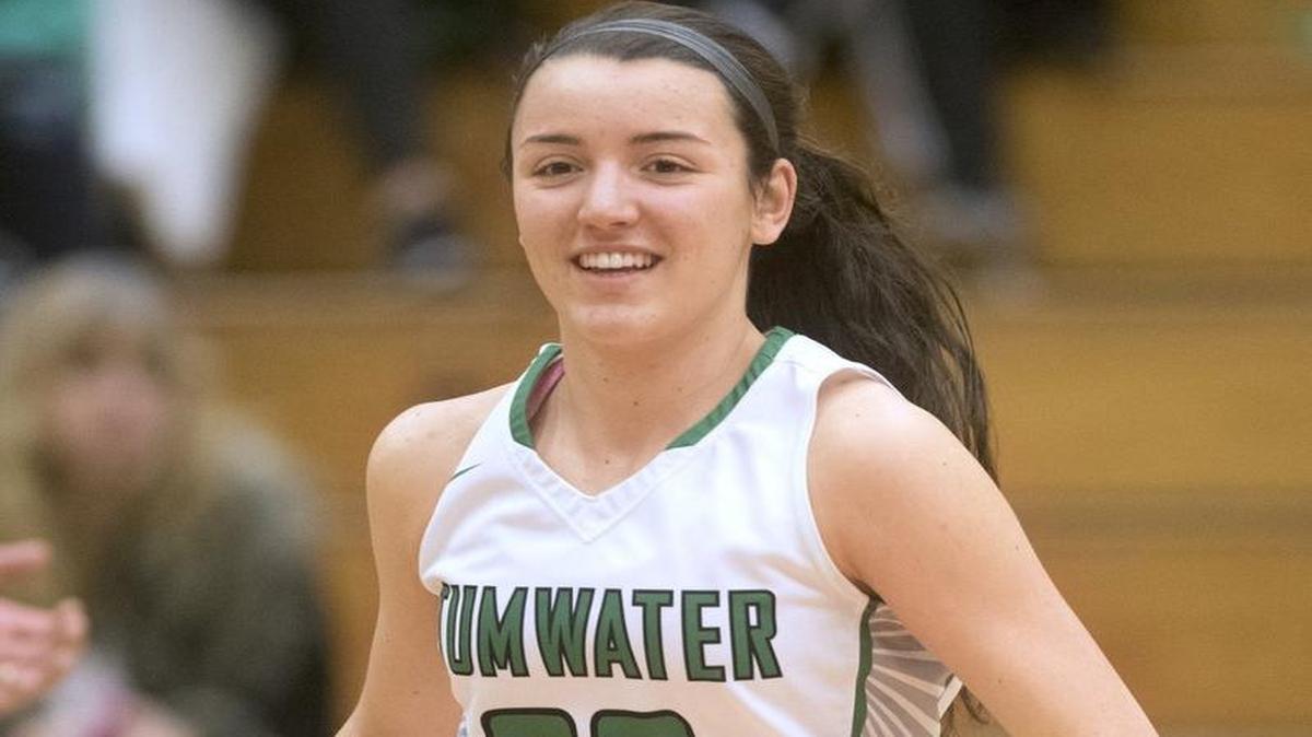 Tumwater senior Sierra Snyder is introduced during a girls basketball game against River Ridge at Tumwater High School on Dec. 30, 2016.
