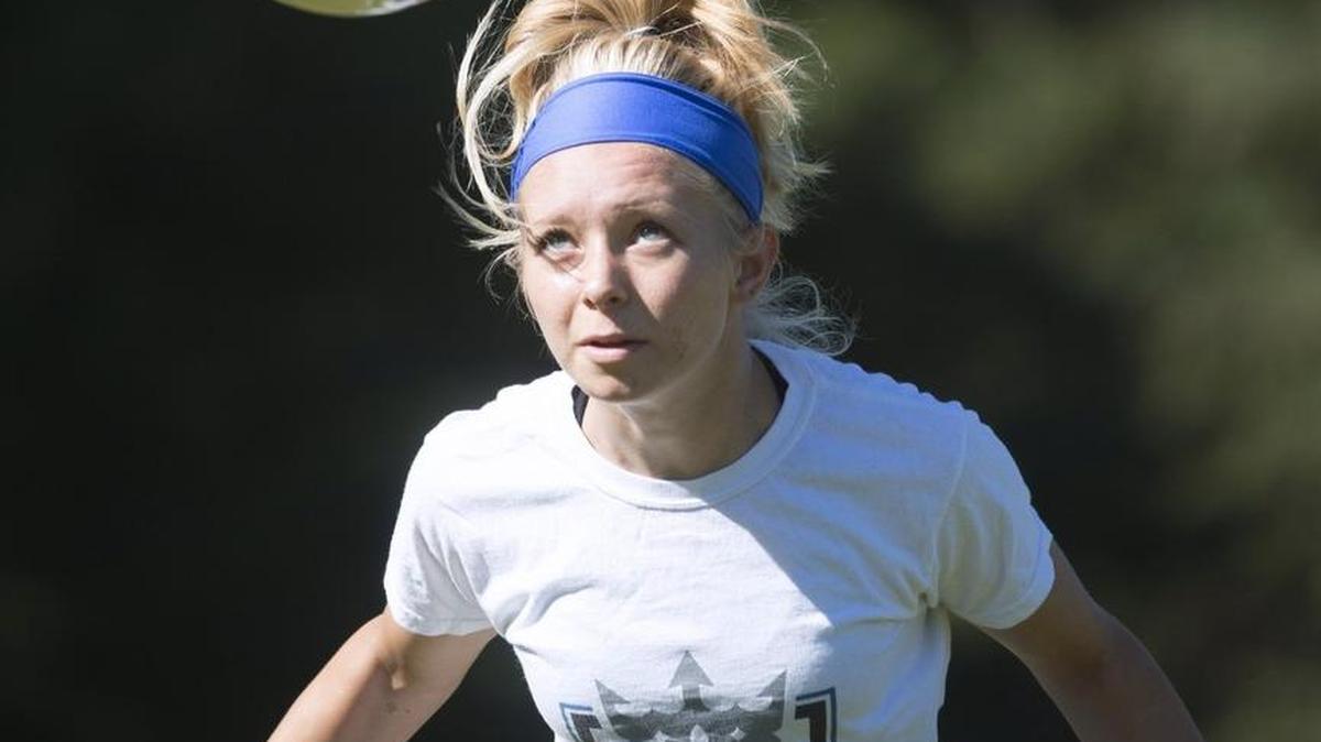 Capital senior midfielder Chloe Lamenzo runs drills during soccer practice at Capital High School in Olympia on Friday, Sept. 9, 2016.