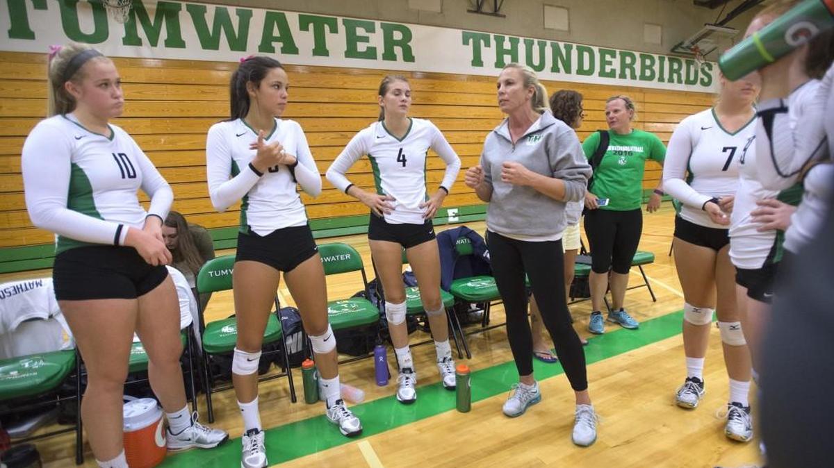 Tumwater’s Kennedy Croft (3) was named the 2A EvCo most valuable player for the second consecutive year. Several of her teammates, and her mother, Tana Otton, the T-Birds coach, were also recognized.