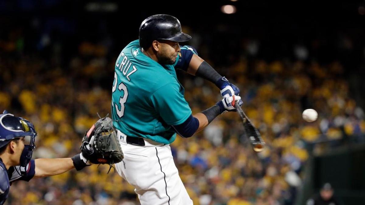 Seattle slugger Nelson Cruz hit a baseball out of Safeco Field on Sunday during batting practice. A spokesperson for the team it is the first time that has happened in batting practice or a game.