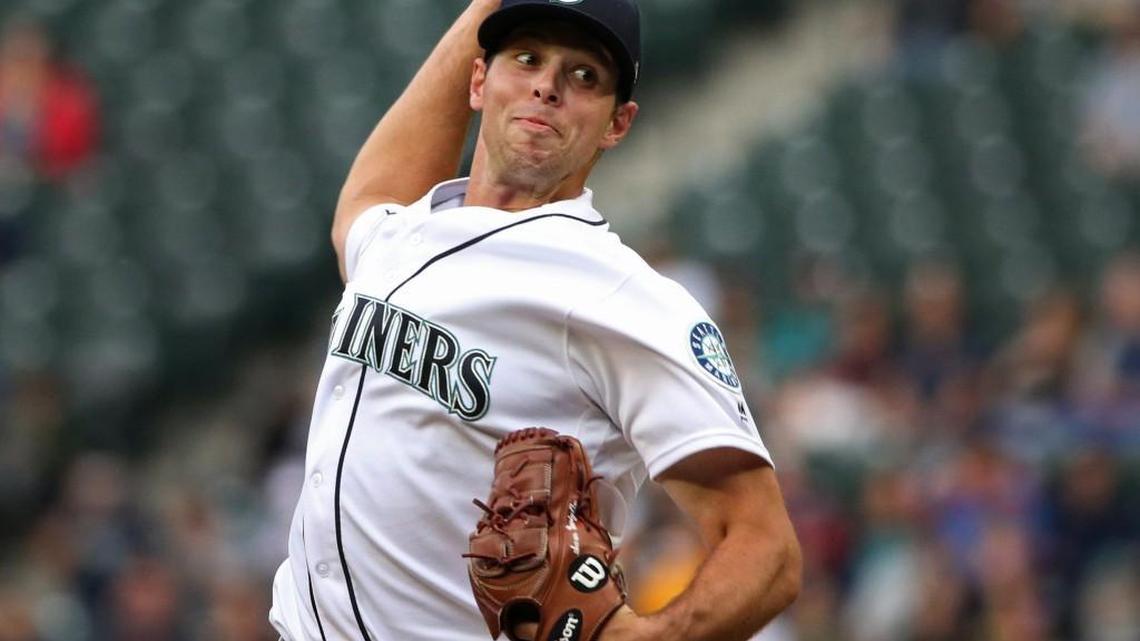 Seattle pitcher Sam Gaviglio, who wasn’t counted to be in the rotation this year, is 3-2 with a 3.38 ERA for the Mariners.