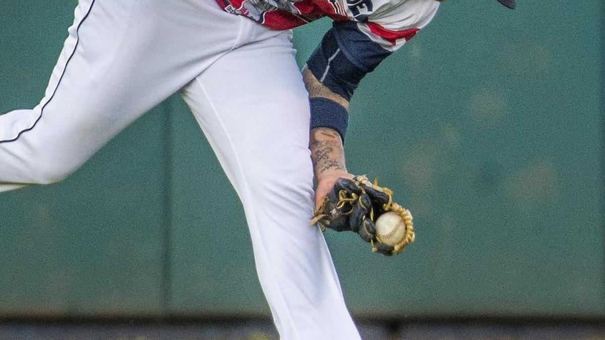 
Tacoma Rainiers outfielder Stefen Romero catches a fly ball in a game against New Orleans on June 4. Romero is one of four players that the Mariners recalled to Seattle on Sept. 1.
