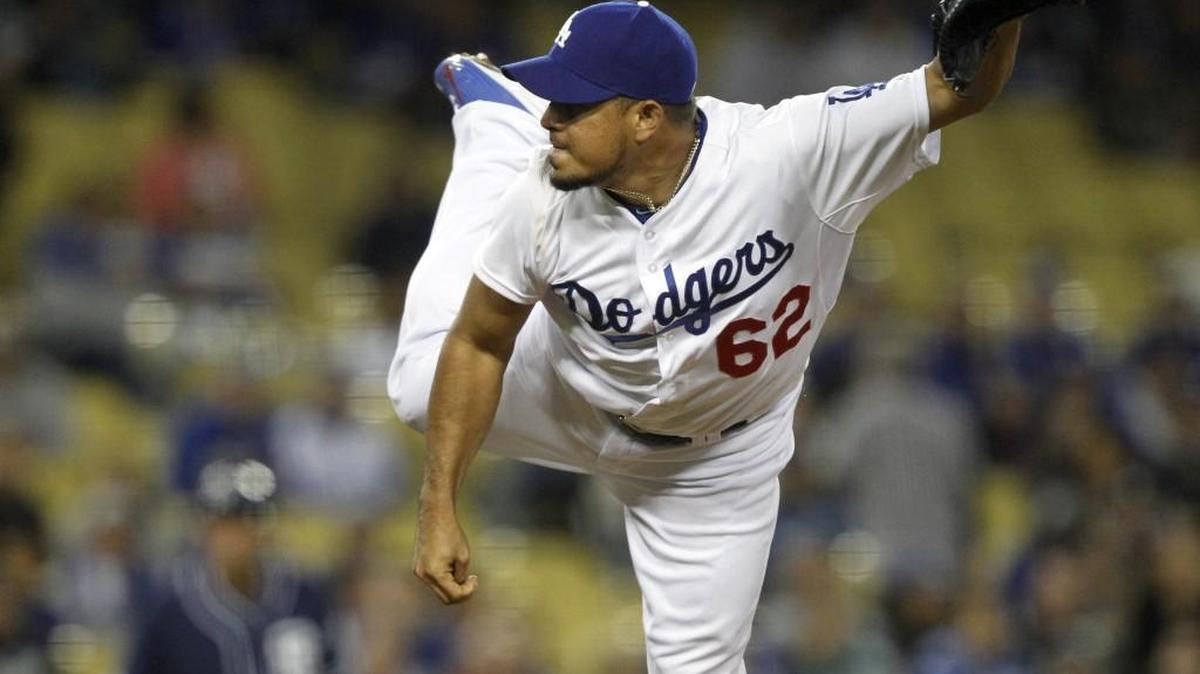 Right-handed reliever Joel Peralta was 3-1 with a 4.34 ERA in 33 games for the Los Angeles Dodgers this past season.