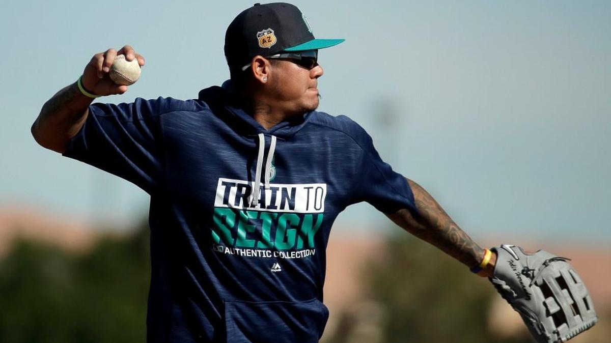 Felix Hernandez made his spring debut Tuesday by pitching two innings against the White Sox.