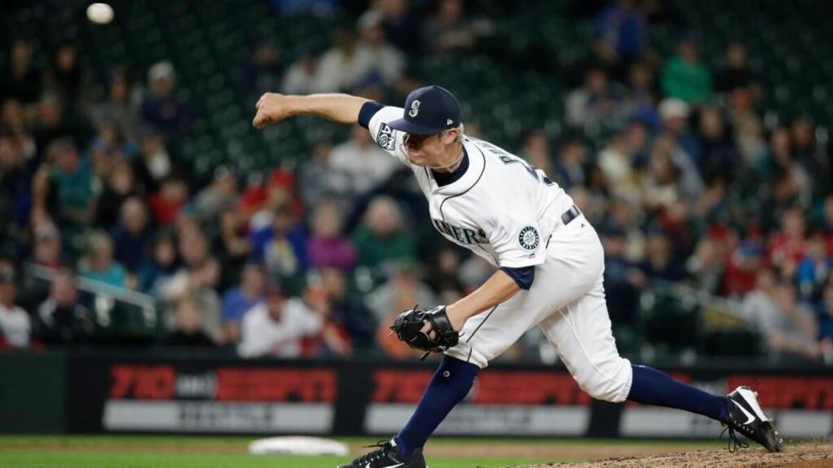 Rookie right-hander Emilio Pagan is back for a fourth tour this season in the Mariners’ bullpen.