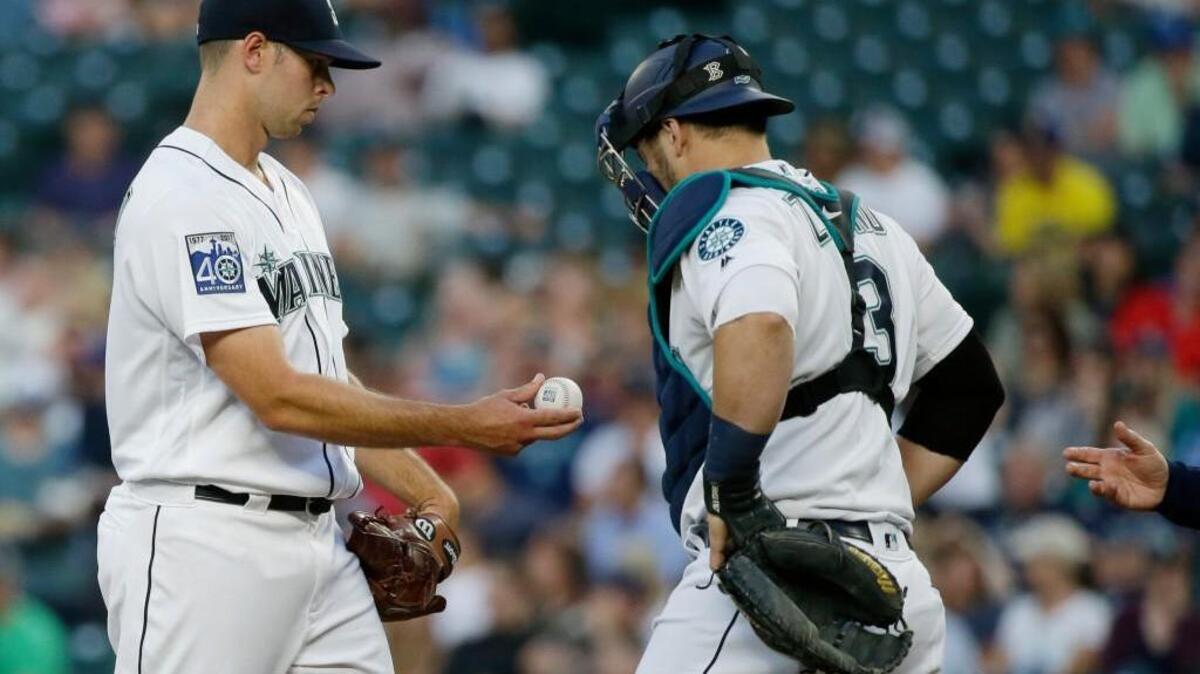 It was a tough night for Mariners rookie Sam Gaviglio, who gave up a career-worst seven runs in a loss to Oakland.