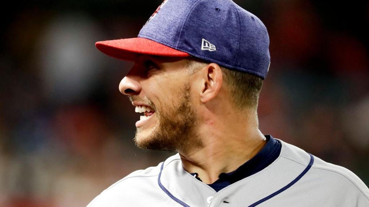 First baseman Danny Valencia saved two runs Sunday with a web gem.