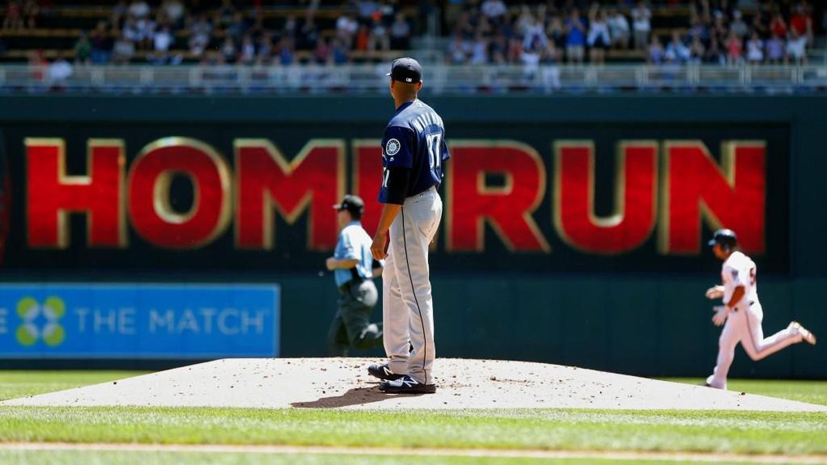 Ariel Miranda watched Minnesota’s Eduardo Escobar circle the bases after hitting a two-run homer Thursday in the first inning.