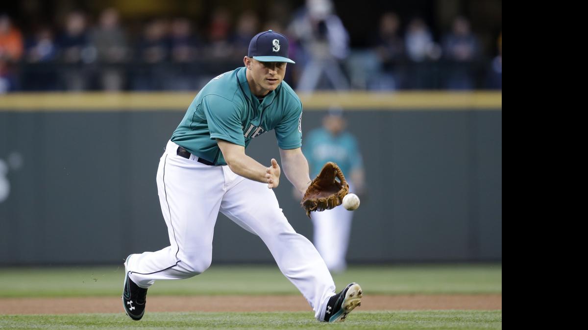
Seattle Mariners third baseman Kyle Seager in action against the Houston Astros on May 23, 2014, at Safeco Field.
