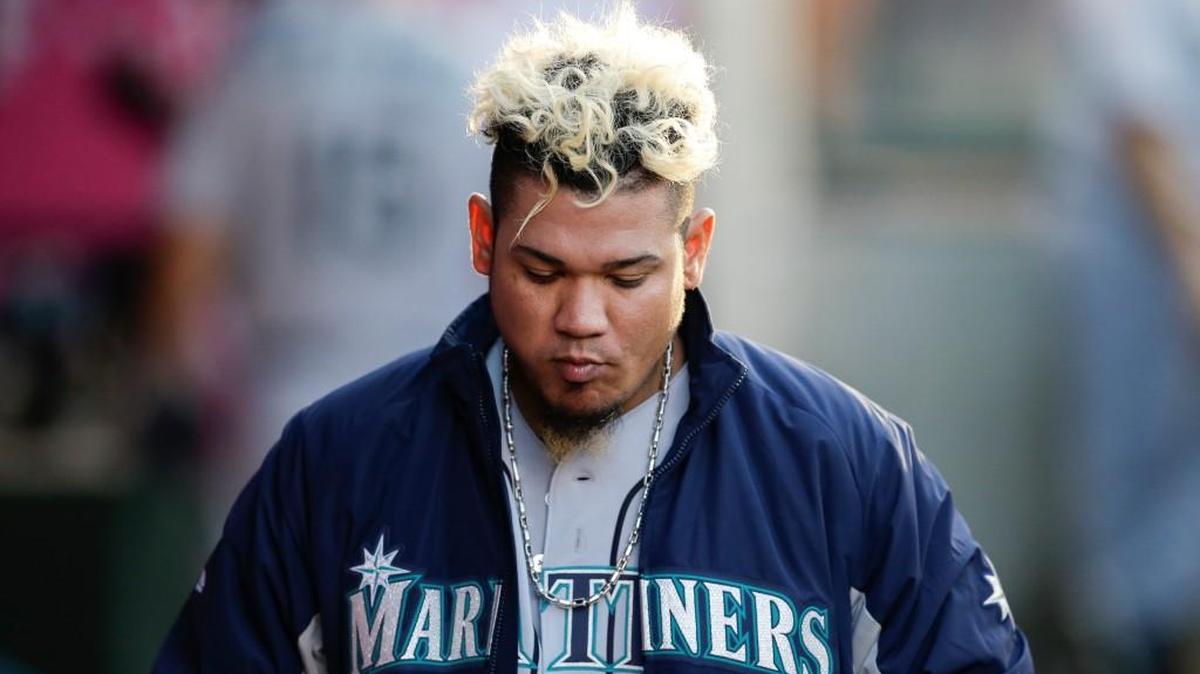 Felix Hernandez set the Mariners’ franchise record for career strikeouts Saturday but gave up a key two-run homer to Mike Trout.