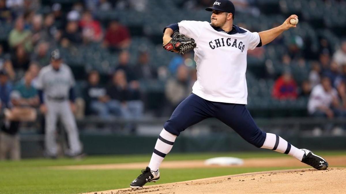 
Chicago White Sox left-handed starting pitcher Carlos Rodon, wearing the team’s throwingback uniform, was tough on the Seattle Mariners on Thursday night. Struggling Kyle Seager of the Mariners was given the night off.
