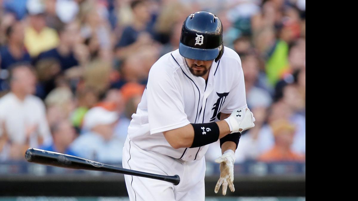 
Nick Castellanos of the Tiges tosses aside his bat after hitting a grand slam against the Seattle Mariners during the third inning Wednesday in Detroit. Castellanos is 11 for 22 with four homers and 13 RBIs in six games against the Mariners. He is batting .229 against everyone else.
