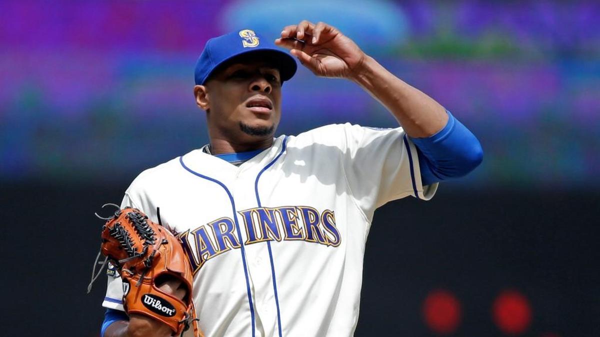 Seattle pitcher Ariel Miranda takes a moment to adjust his cap Sunday against Tampa Bay. In his past eight starts, Miranda is 5-0 with 44 strikeouts.