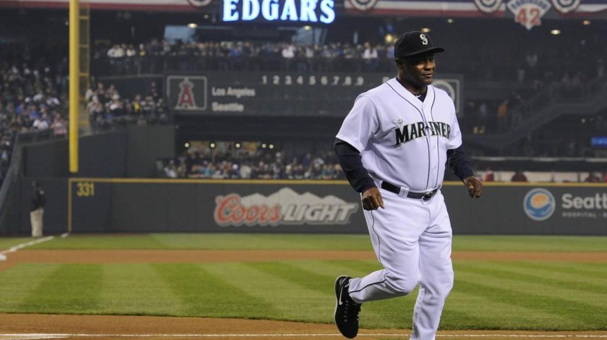 
Then-new Seattle manager Lloyd McClendon trots off the field during the Mariners’ home opener at Safeco Field in Seattle in 2014. McClendon was fired Friday after two seasons. 
