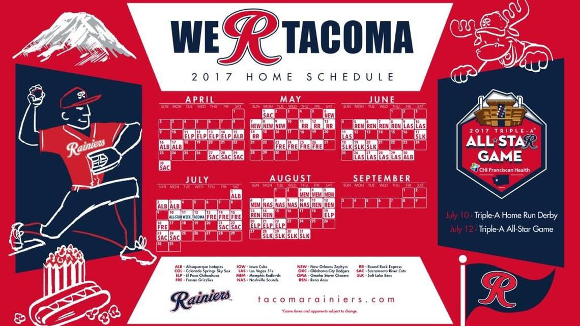 Tacoma Rainiers kick off 2017 on road; home opener is April 11