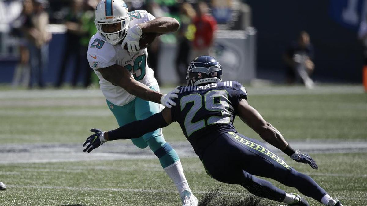 Seattle safety Earl Thomas (29) says he was out of sync against Miami in the season opener. Coach Pete Carroll says Thomas “was on it every snap” at practices this week.
