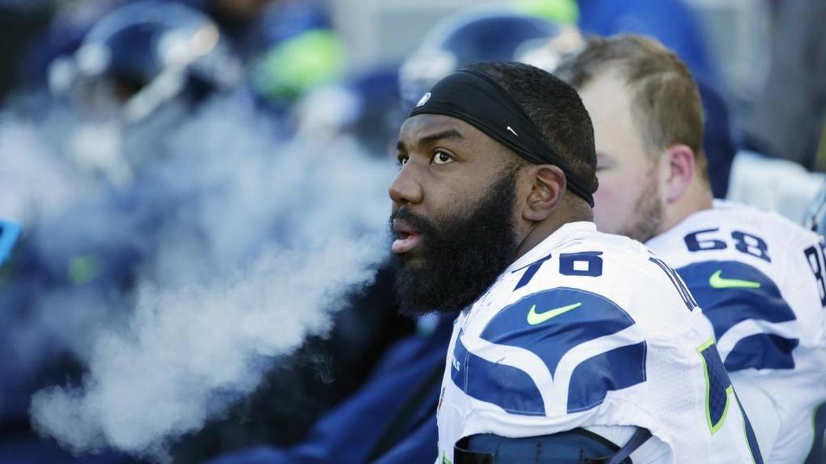 With the defection of left tackle Russell Okung to Denver, 40 percent of last year’s Seahawks offensive line is gone. Guard J.R. Sweezy previously signed with Tampa Bay.
