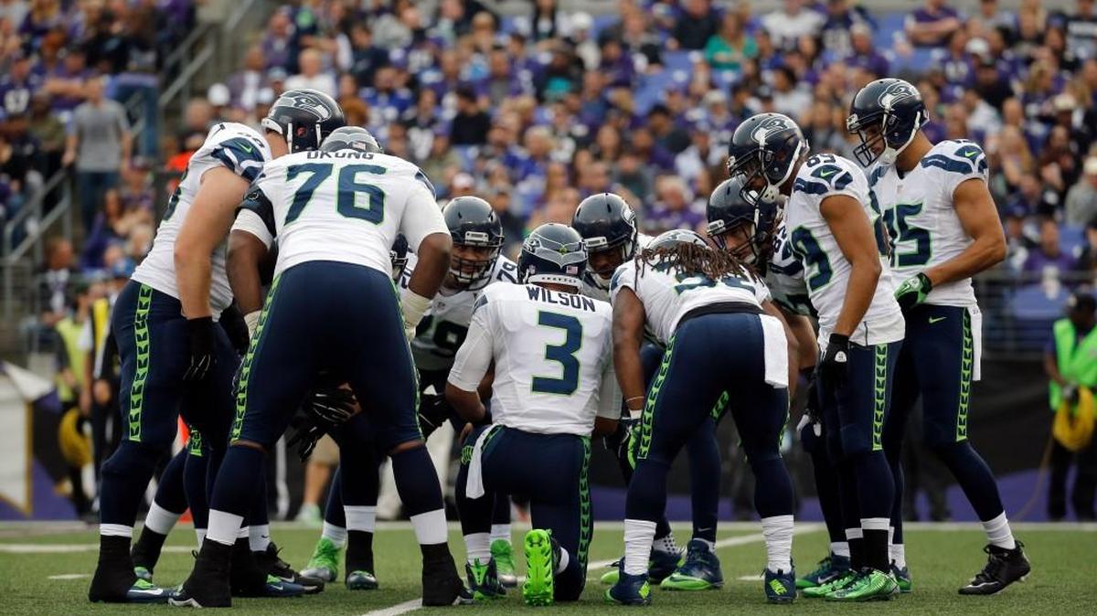 One of the reasons Russell Wilson has had so much success lately has been the stellar play of the offensive line. On Sunday, he wasn’t hit once by Baltimore defenders.