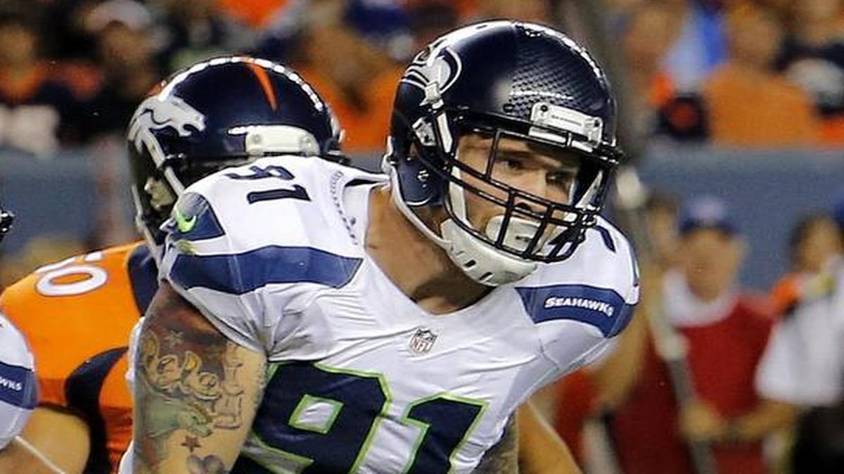 
A broken foot ended the rookie seasaon of Seahawks defensive lineman Cassius Marsh (91) after five games in 2014. Hard work during the offseason has helped increase Marsh’s speed and put him in the pass rushing mix.

