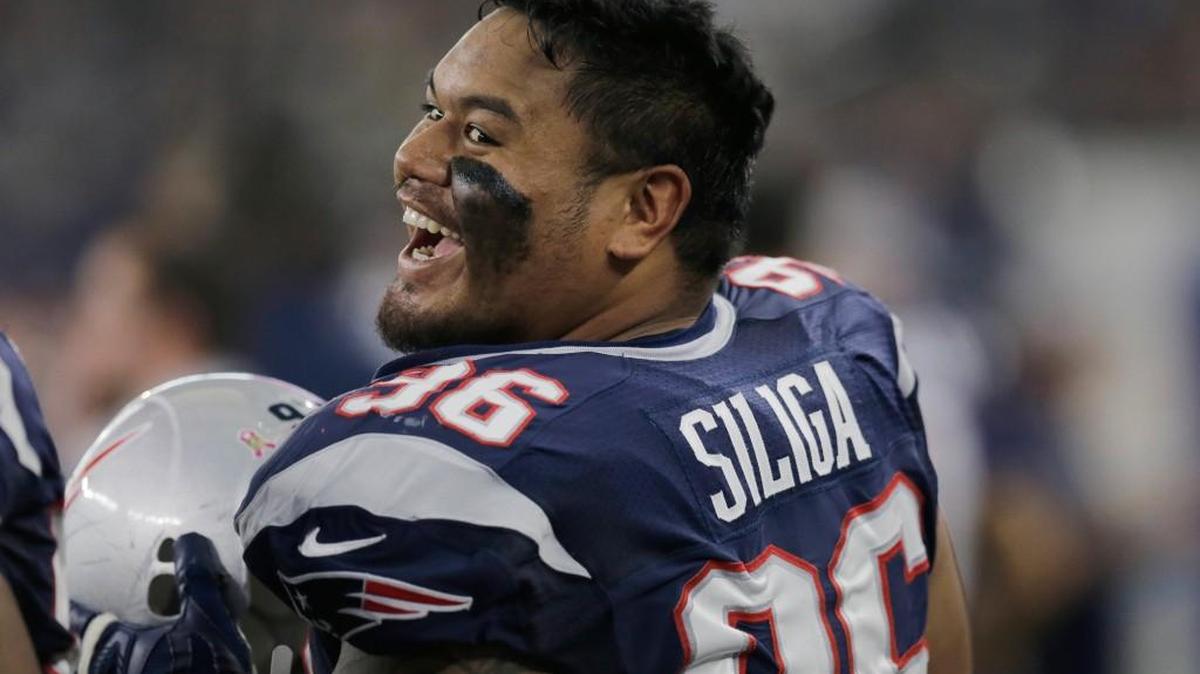 Seahawks defensive lineman Sealver Siliga played with the New England Patriots when the Patriots won the Super Bowl over the Seahawks.