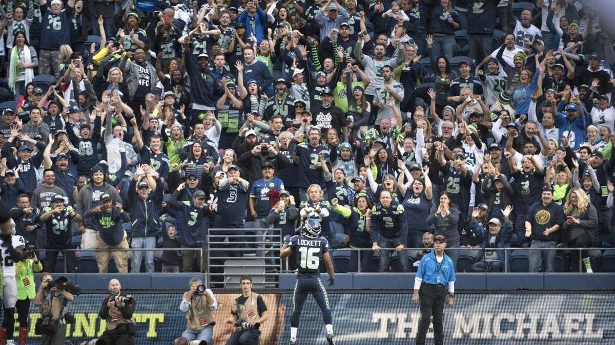 
Seahawks fans are already loving rookie kick returner and wide receiver Tyler Lockett. Here he’s saluted at the end of his a 63-yard touchdown reception during Seattle’s final preseason game against Oakland Raiders on Sept. 3.
