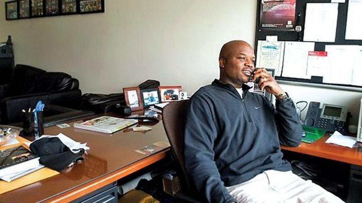 Maurice “Mo” Kelly, Seahawks vice president of player engagement, in his office at the team’s headquarters in Renton. Coach Pete Carroll calls him “crucial” to Seattle’s program.