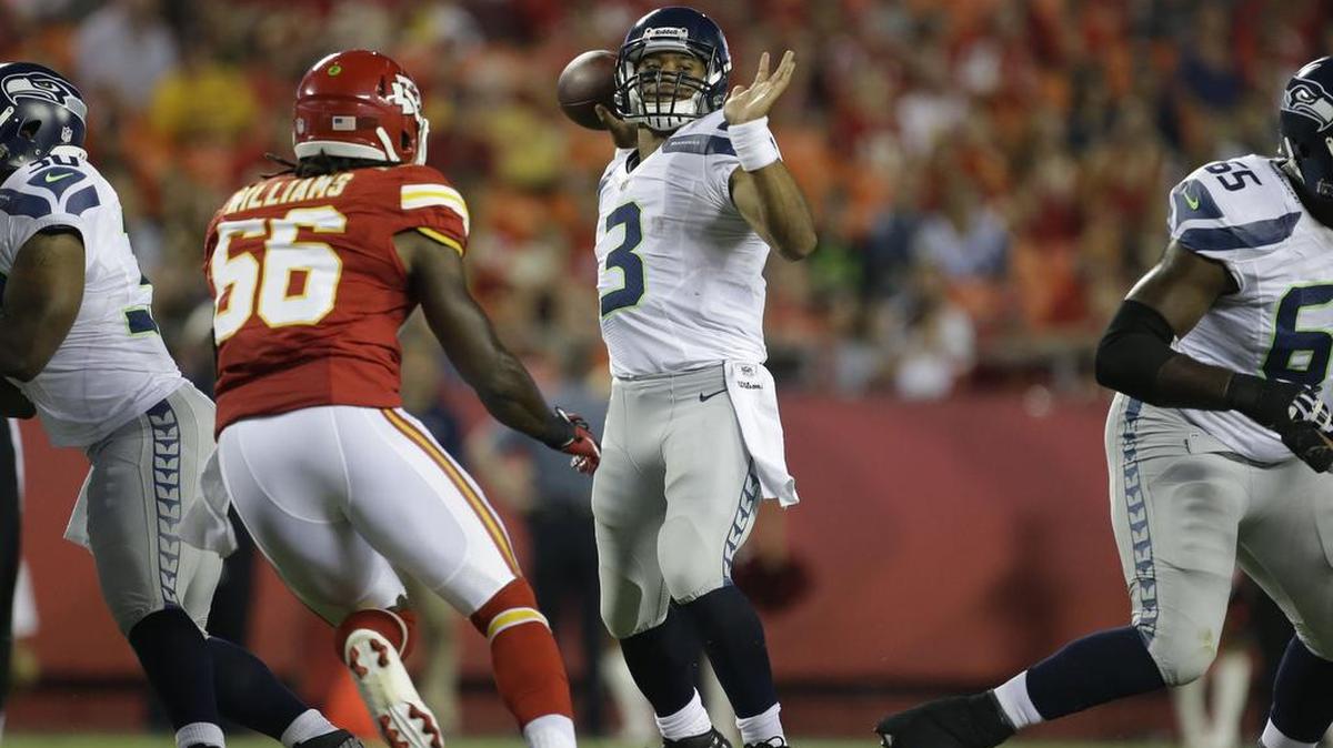 
Quarterback Russell Wilson returns tonight to Arrowhead Stadium, where three years ago Monday he started for the first time in another exhibition game, this one as a rookie. That was the 2012 summer night he won the Seahawks’ starting job for good.
