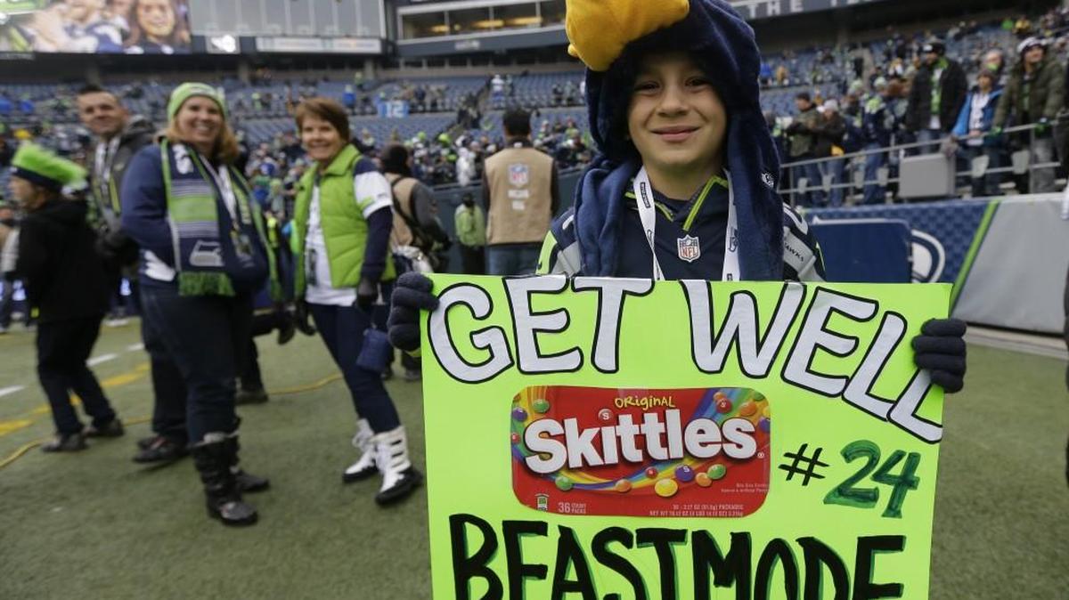 This Seahawks fan may be happy to learn Marshawn Lynch has returned to team headquarters to continue his rehabilitation from abdominal surgery. But the Seahawks still don’t know when the running back will play again.