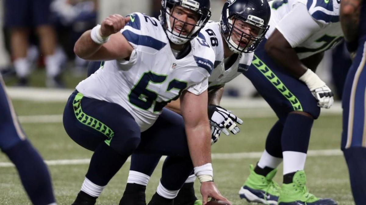 The Seahawks on Wednesday waived Drew Nowak. Here he is making his NFL debut as Seattle’s new starting center in last September’s season opener at St. Louis.