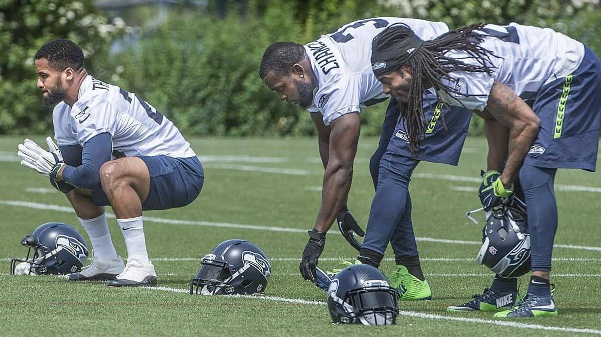 Richard Sherman (far right) says the intensity of fellow three-time All-Pro Seahawks defensive back Earl Thomas is, well, unique.