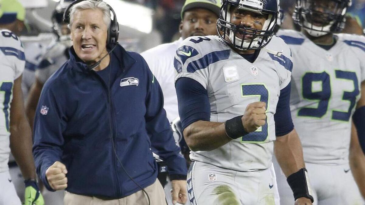 Seahawks coach Pete Carroll, quarterback Russell Wilson and teammates hope to finally be doing this again Thursday night, as they were the last time they played the 49ers at Levi’s Stadium last Thanksgiving.