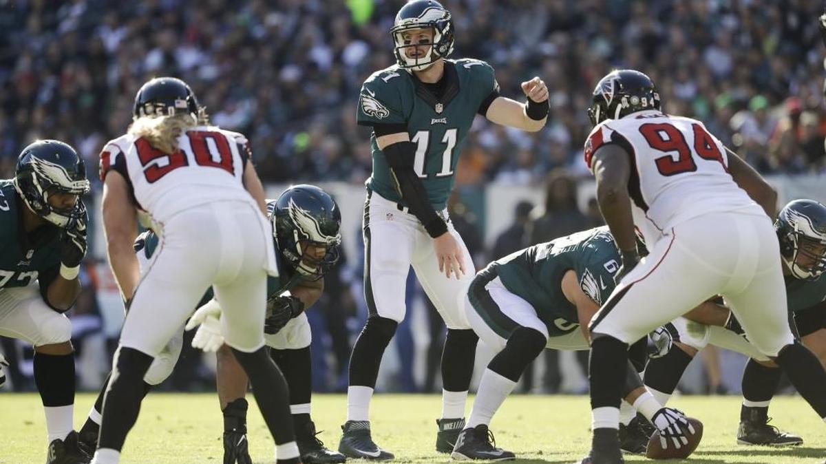 Philadelphia Eagles quarterback Carson Wentz (11) has been thrown right into the action in his rookie year.