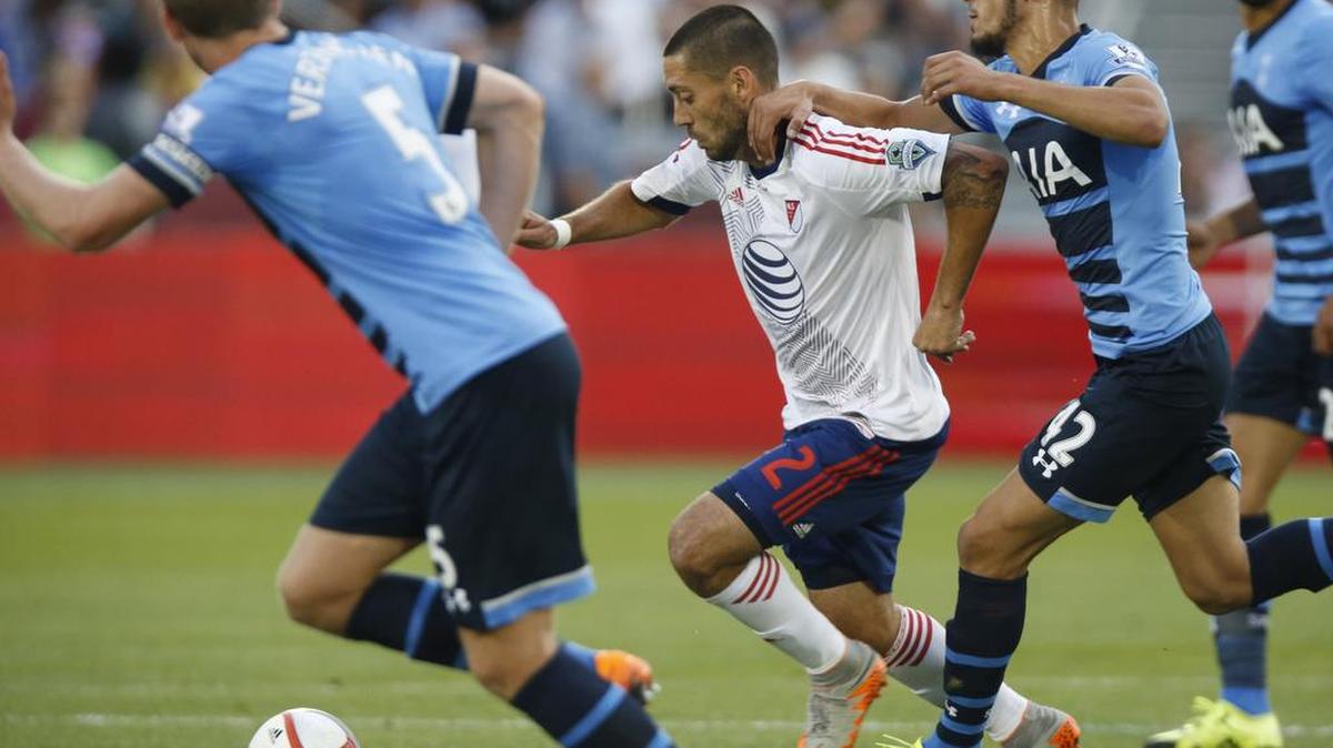 
Forward Clint Dempsey, center, plays in the MLS All-Star Game on Wednesday. Dempsey has been absent from the Sounders for nearly a month to play with the U.S. national team and the MLS exhibition match. 
