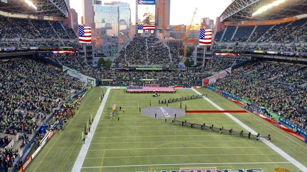 Sounders crowd of 56,097 in their previous home match vs. LA Galaxy.