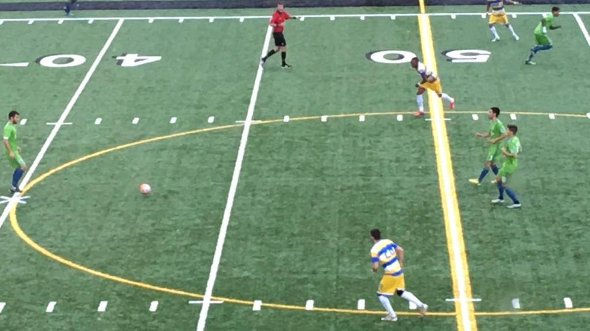 The Kitsap Pumas (white) begin match against Sounders U-23, a 1-0 win that sends them on to Sacramento for the third round of the U.S. Open Cup. The winner will visit Sounders FC in the fourth round.