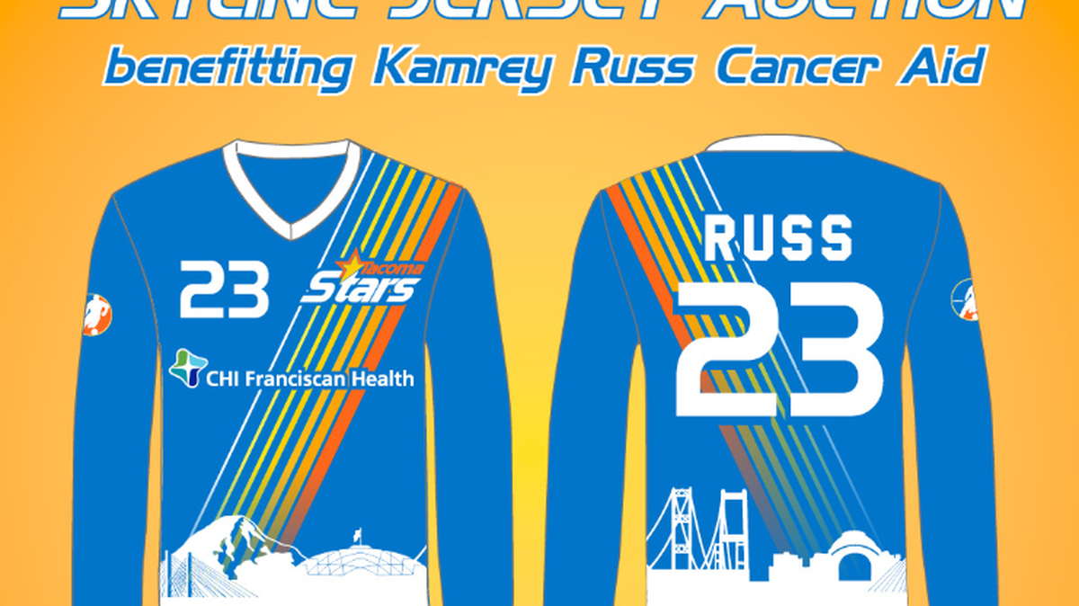 Tacoma-skyline jersey the Stars will wear and aution Friday at Fan Appreciation Night.